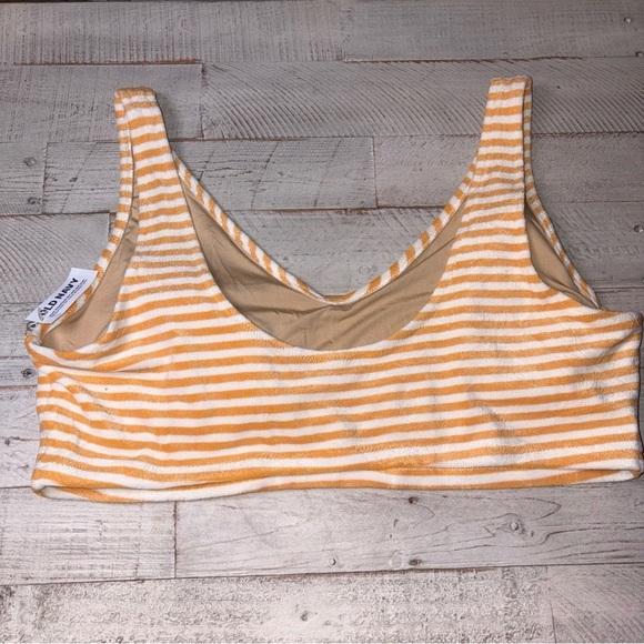 Old Navy Orange & Cream Striped Swim Top Beach Vacation V-Neck 3X & 4X - Picture 15 of 16